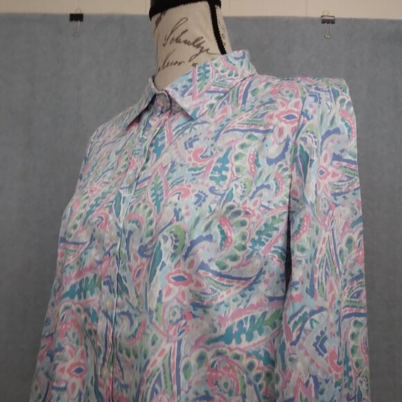 Appleseed's | NWOT Bundle of 2 Floral Cotton Button Up Blouse | Size 8P - Picture 2 of 12